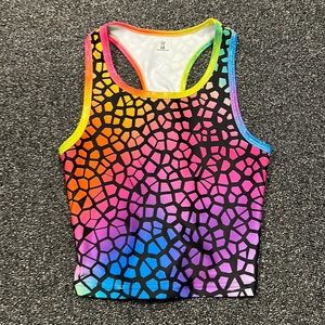 Rebel Athletic Rainbow top